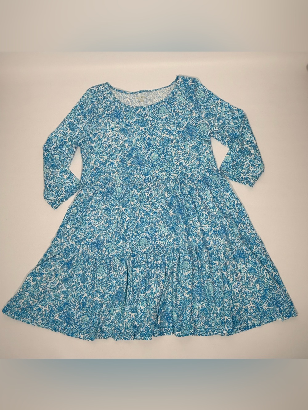 Lilly Pulitzer Geanna Swing Dress Took Me By Sunrise 3/4 Sleeve Dress XXL - Picture 8 of 11